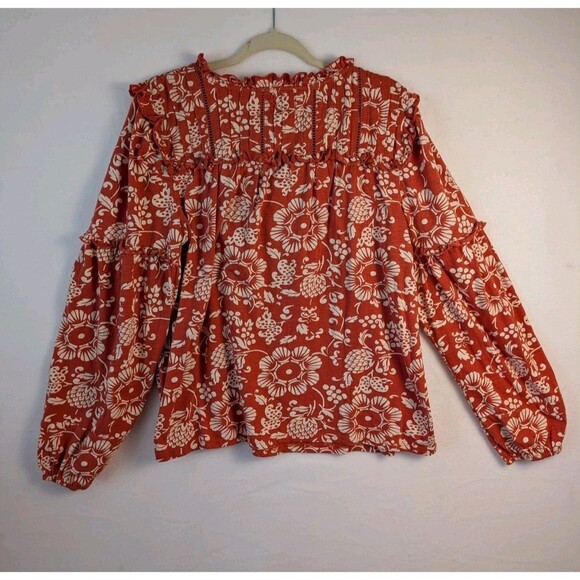 Wonderly Red Floral Blouse - Picture 6 of 7